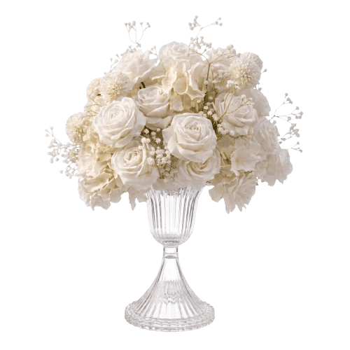 Boule de fleurs blanche – Ø40 CM